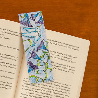 Coloring Bookmark - Hummingbird