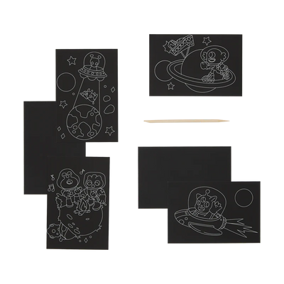 wacky universe mini scratch and scribble art kit