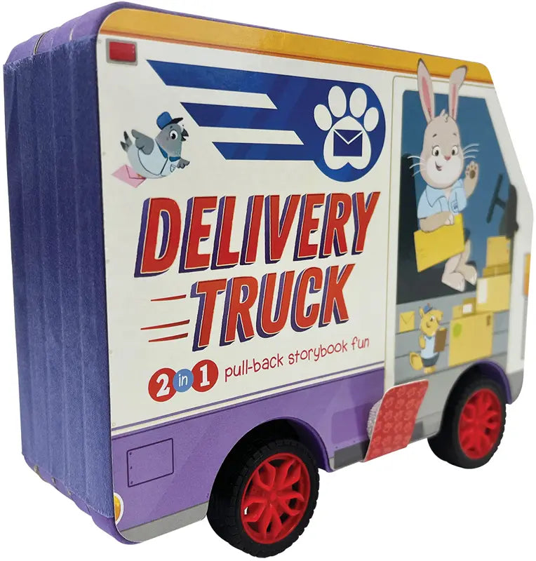 Delivery Truck Pullback book Flying Pig Toys