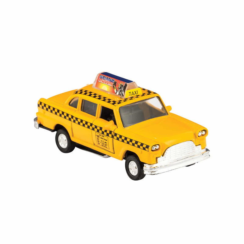 DIECAST TAXI, PULL-BACK
