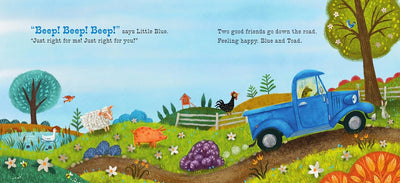 Little Blue Truck Feeling Happy:  A Touch and Feel Book