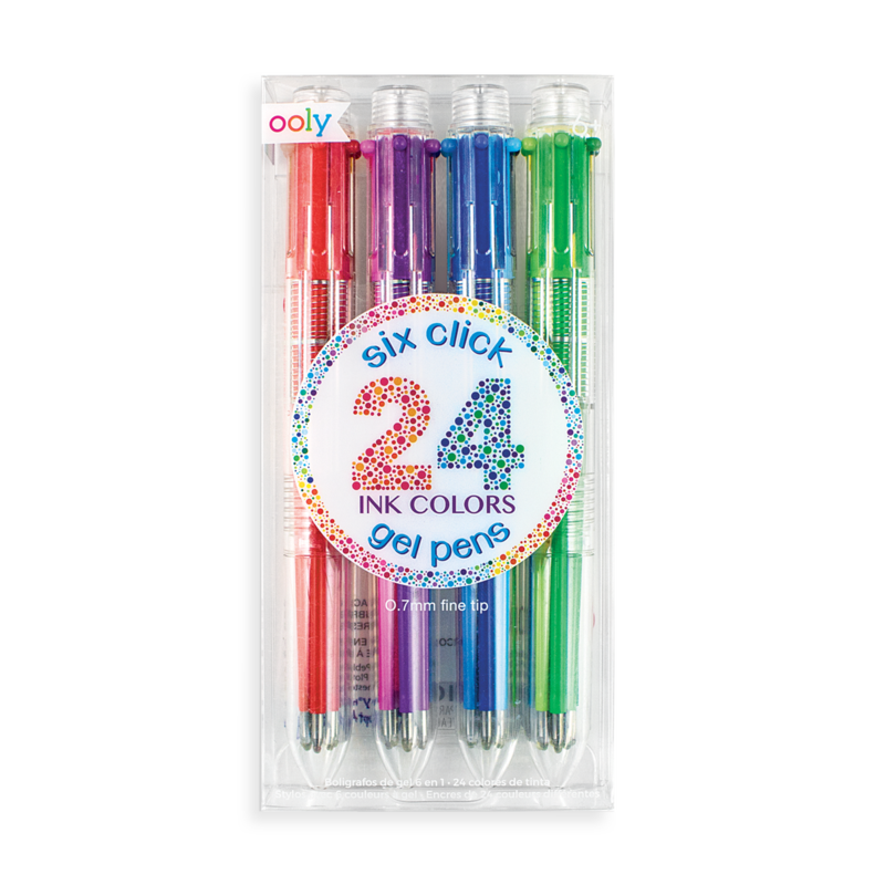 6 Click Gel Pens – Flying Pig Toys