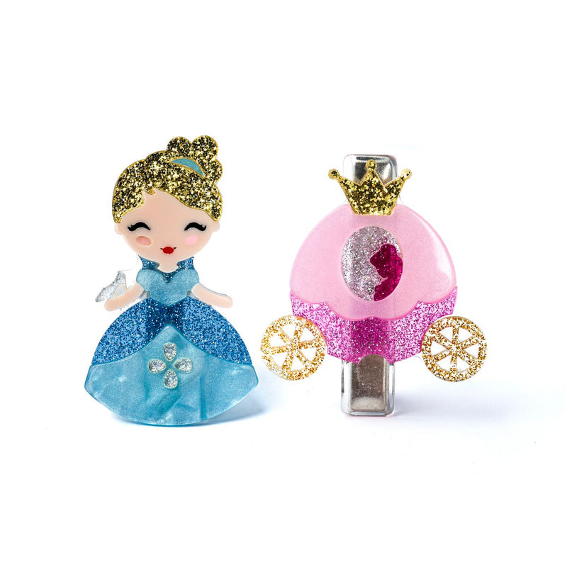 Cute Doll Blue Dress with Carriage Hair Clip