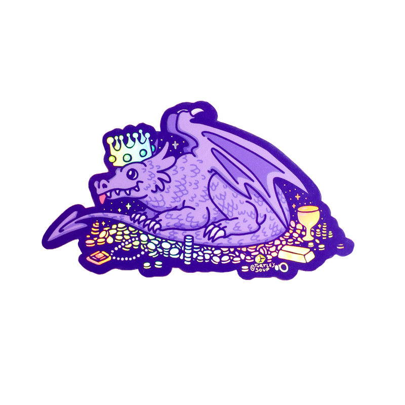Dragon Treasure Hoard Vinyl Sticker (Holographic)