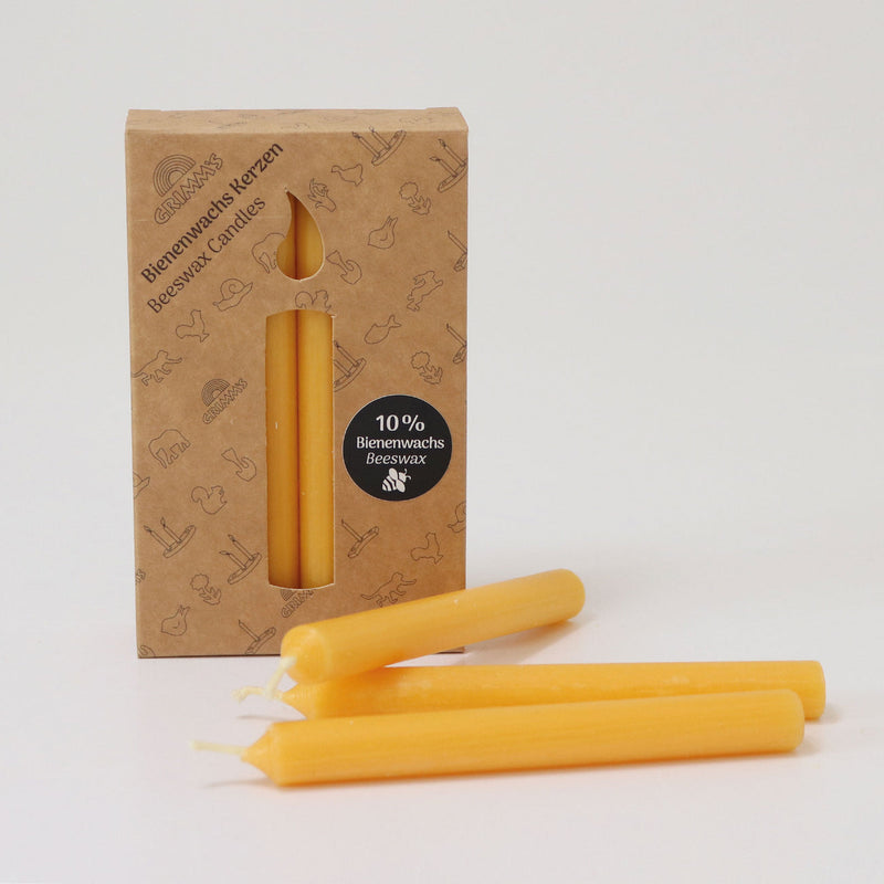 Beeswax Candles (10%) VE 12 pcs, Various Colors