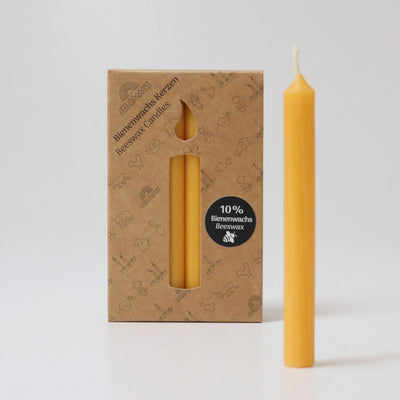 Beeswax Candles (10%) VE 12 pcs, Various Colors