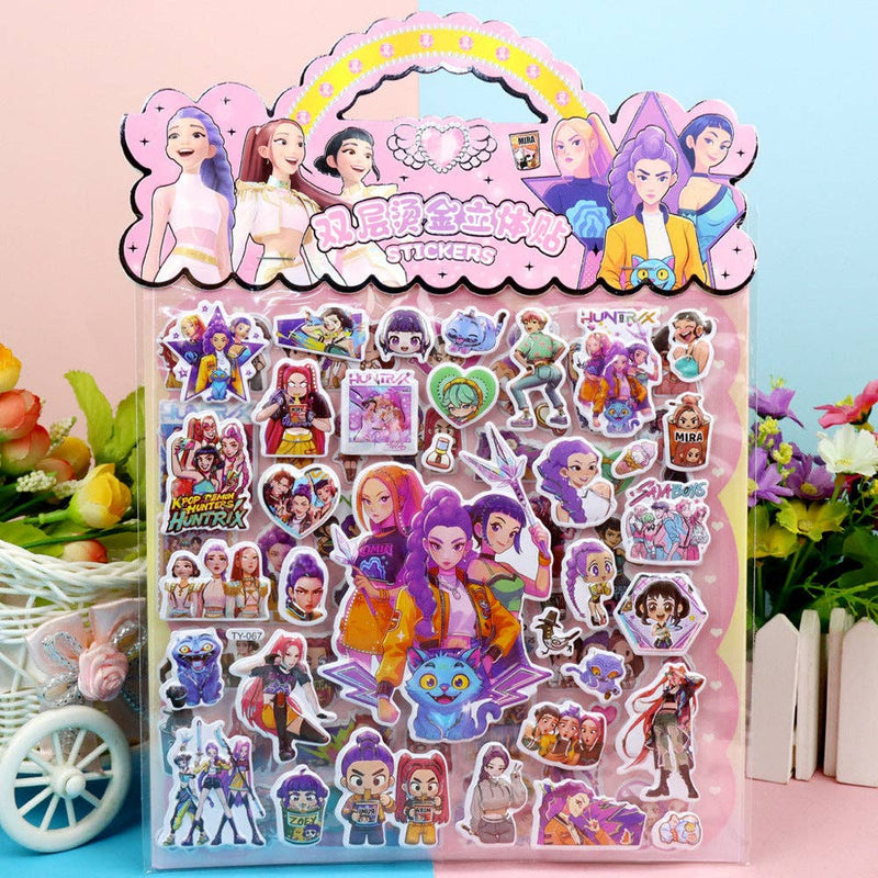KPOP demon hunters 3D Bubble Stickers – Flying Pig Toys