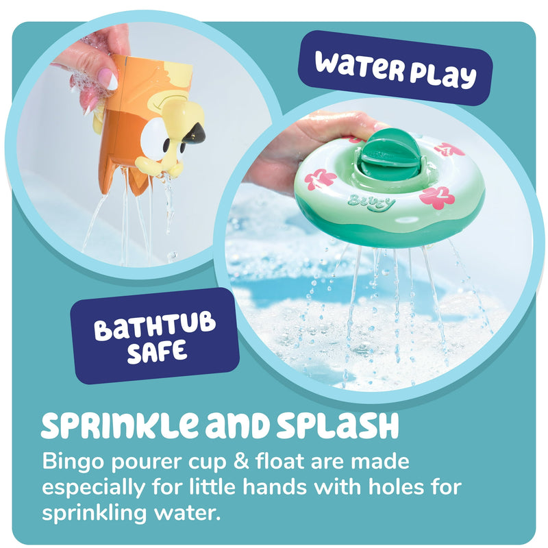 Bluey and Friends Toomies Splash and Float Water Toy, Bluey or Bingo