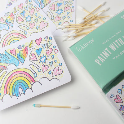 Paint with Water Valentine Cards - Unicorn