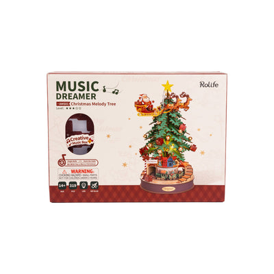 DIY 3D Wooden Puzzle Music Box: Christmas Melody Tree