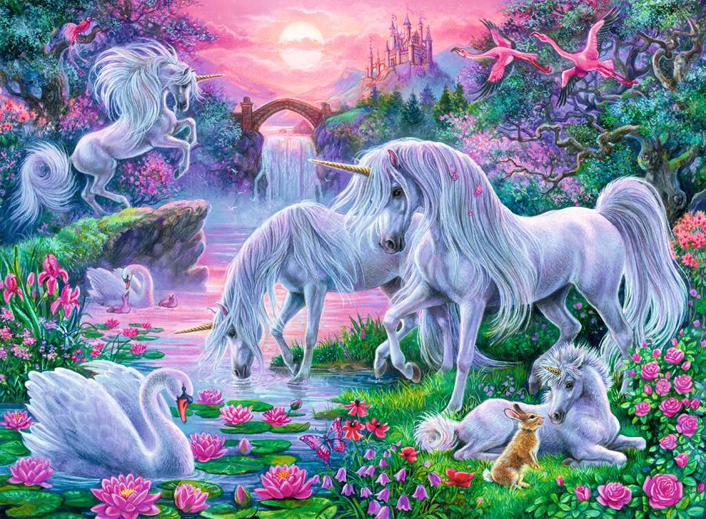 Unicorns in the Sunset Glow 150 XXL Puzzle – Flying Pig Toys