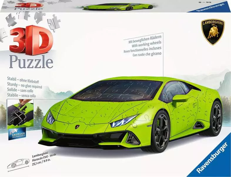 3D Puzzle Car Lamborghini Huracán EVO - green - 108 Pieces