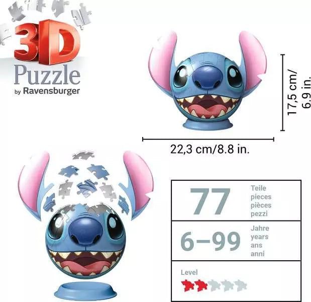 3D Puzzle Ball Disney Stitch - 72 Pieces