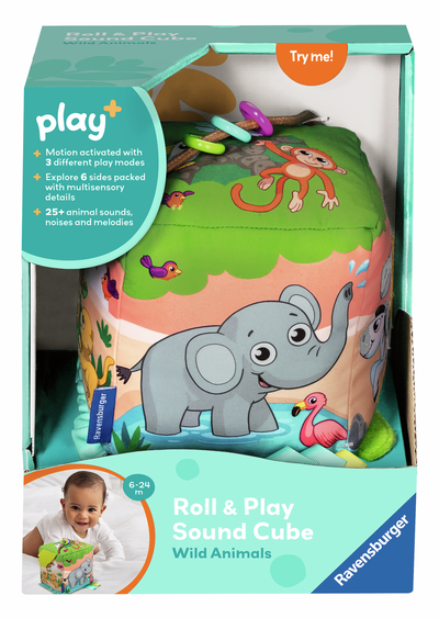 Roll & Play Sound Cube: Wild Animals