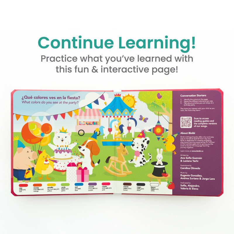 Bilingual Musical Book About Colors: Colores de la fiesta