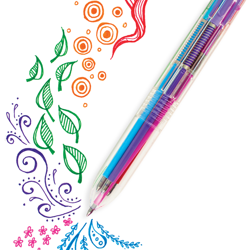 6 Click Multi Color Gel Pen - Fine Tip