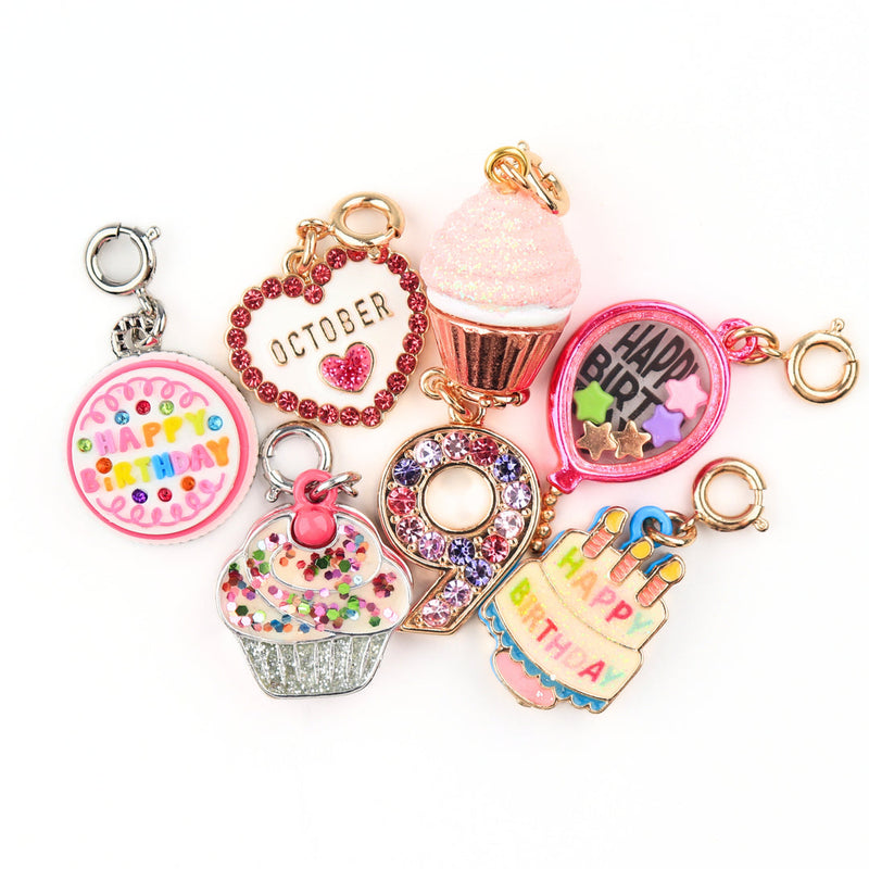 Gold Pink Multi 6 Charm
