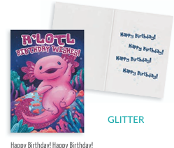 Axolotl Birthday Card - A&