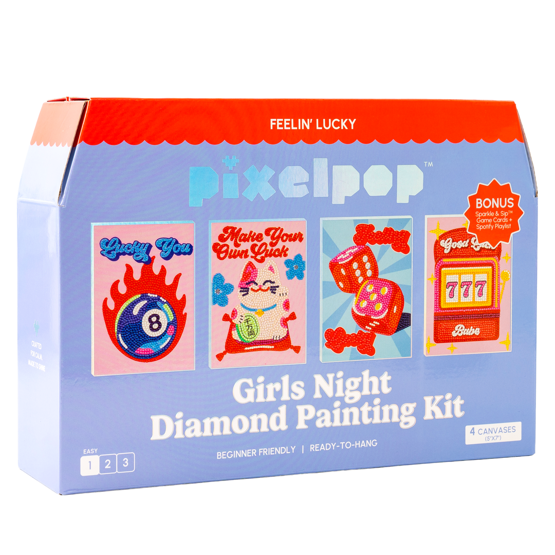 アイドル [GGAGGONG] Grid Pop ver.1 Pastel PixelPop™ Diamond Art — Girls' Night Edition — Feelin' Lucky (Ages