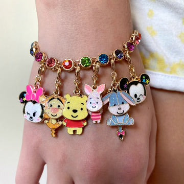 Gold Glitter Mickey Charm