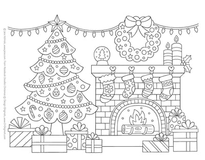 Notebook Doodles Christmas - Holiday Coloring Book