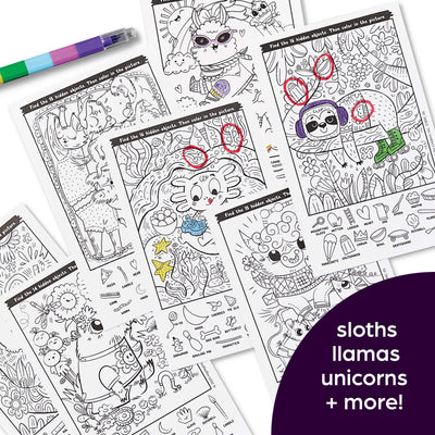 Adorable Animals Color-In Stickers and Puzzles