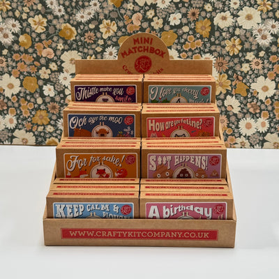 'Sending a hedgehug' Mini Matchbox Cross Stitch Kit