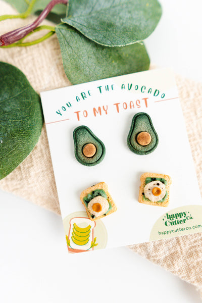 Avocado Toast Stud Earring Pack | Foodie Lover Gift