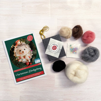 Christmas Hedgehog Needle Felting Kit