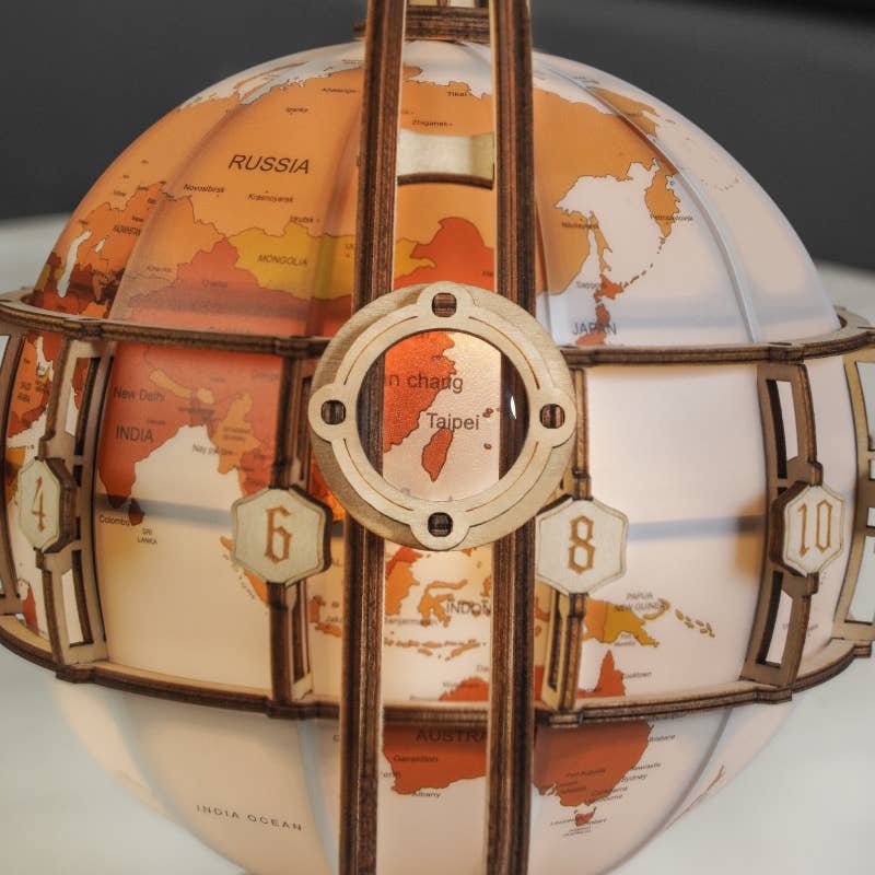 DIY Wooden Puzzle: Luminous Globe