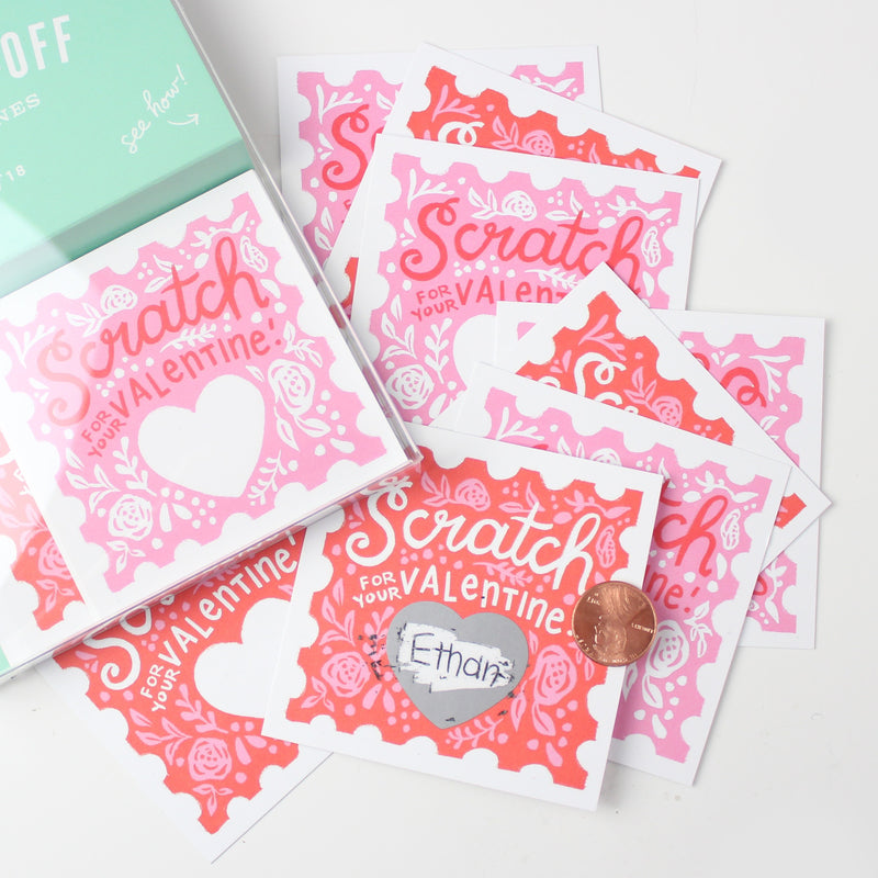 Scratch-off Valentine Cards - Floral