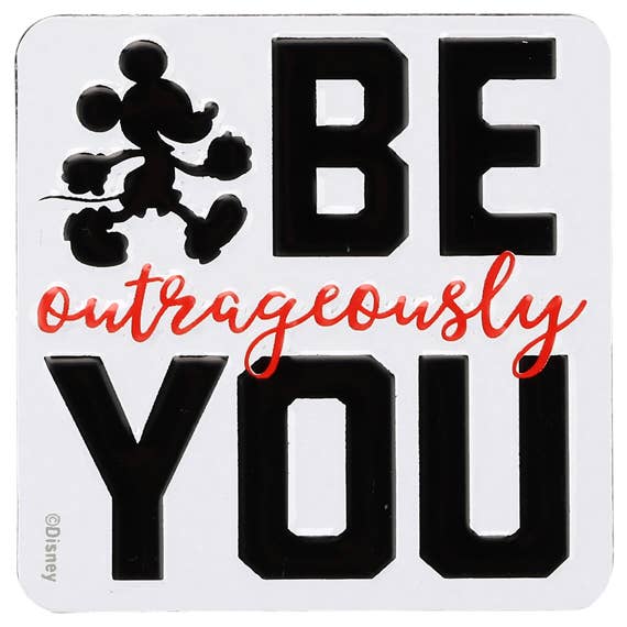 Mickey Mouse Be Outrageously You Embossed Metal Magnet