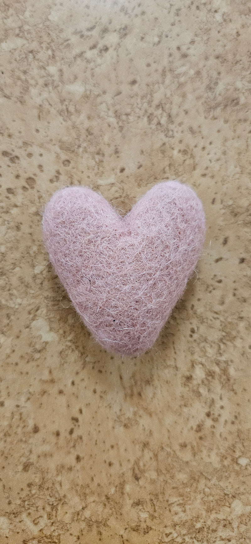 Felted Wool Heart, Choice of Color and Size