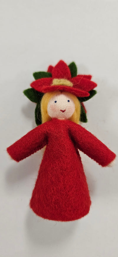 Poinsettia Fairy, style 2 (Raised Flower Hat)