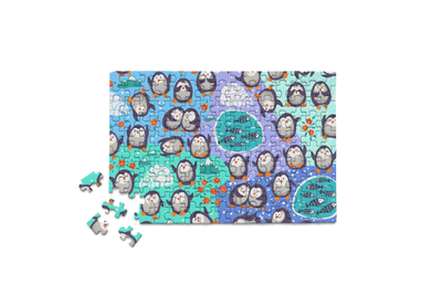 Penguins Mini Jigsaw Puzzle Unique Fun Gift Present in Tube