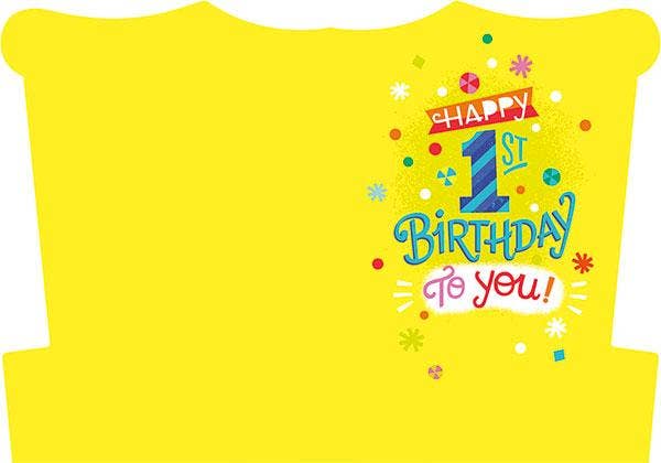 1st Birthday Foil Card