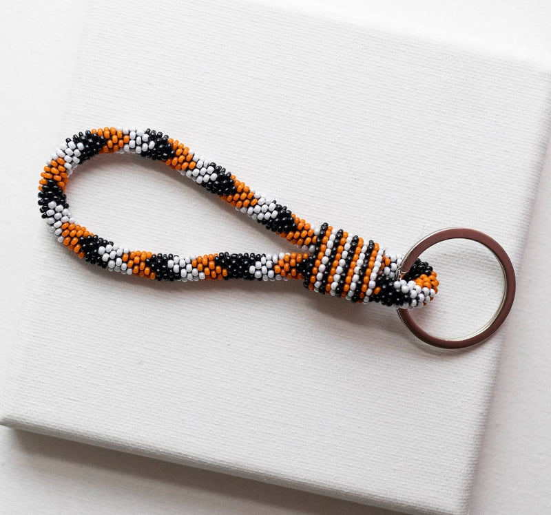 The Original Roll-On® Keychain Game Day - Orange and Black