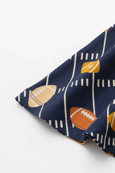 Long Sleeve Let's Dance Dress - Navy Football