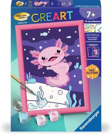 Creart Axolotl with Glitter