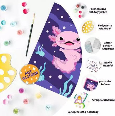 Creart Axolotl with Glitter