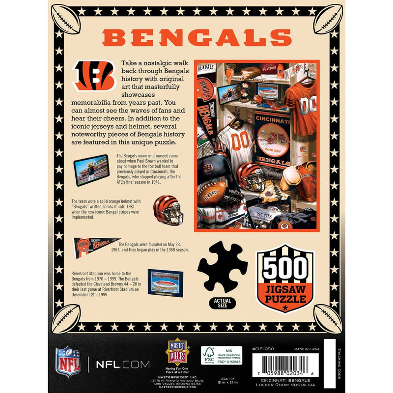 Cincinnati Bengals - Locker Room 500 Piece Puzzle