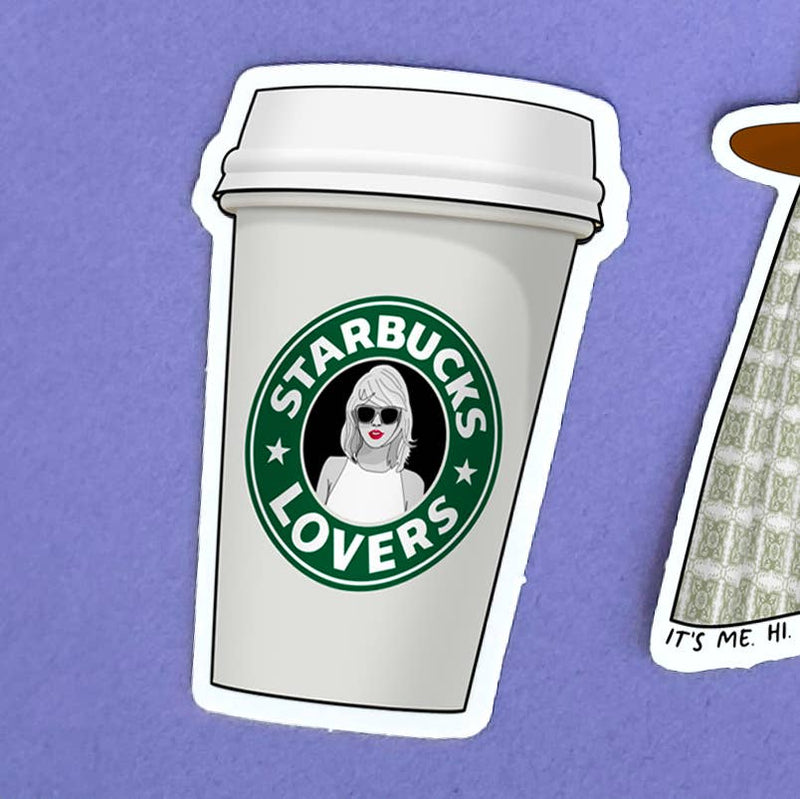 Taylor Swift Starbucks Lovers Cup Sticker