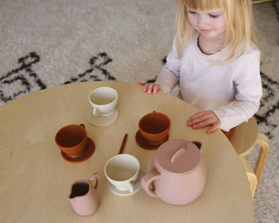 Botanical Rose Silicone Tea Play Set