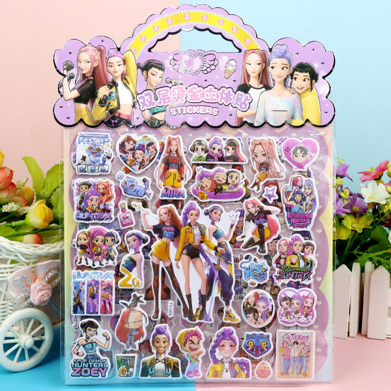 KPOP demon hunters 3D Bubble Stickers