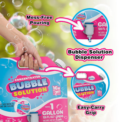 Bubble Solution Refill with Dispenser (Makes 128oz/ 1 Gallon)