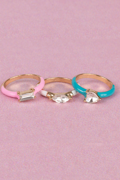 Boutique Chic Crystal Cool Rings