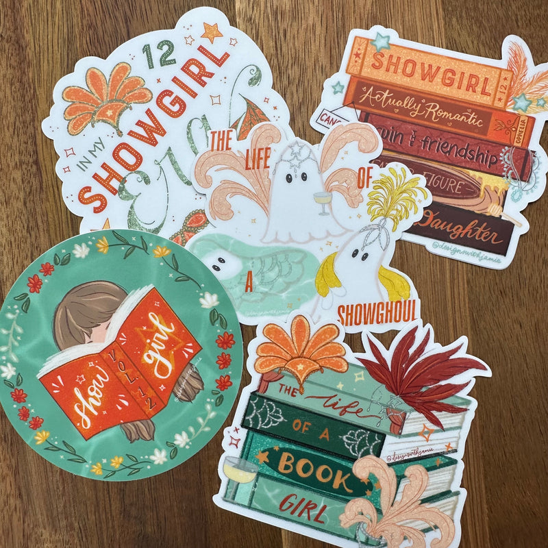Showgirl Reading Sticker