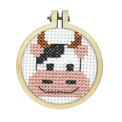 'Moody Cow!' Mini Matchbox Cross Stitch Kit