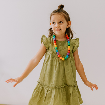 Princess and the Pea Necklace: Rainbow Pastel