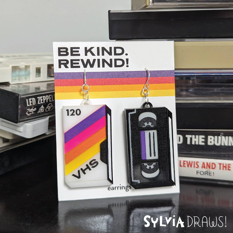 Retro VHS Tape Earrings